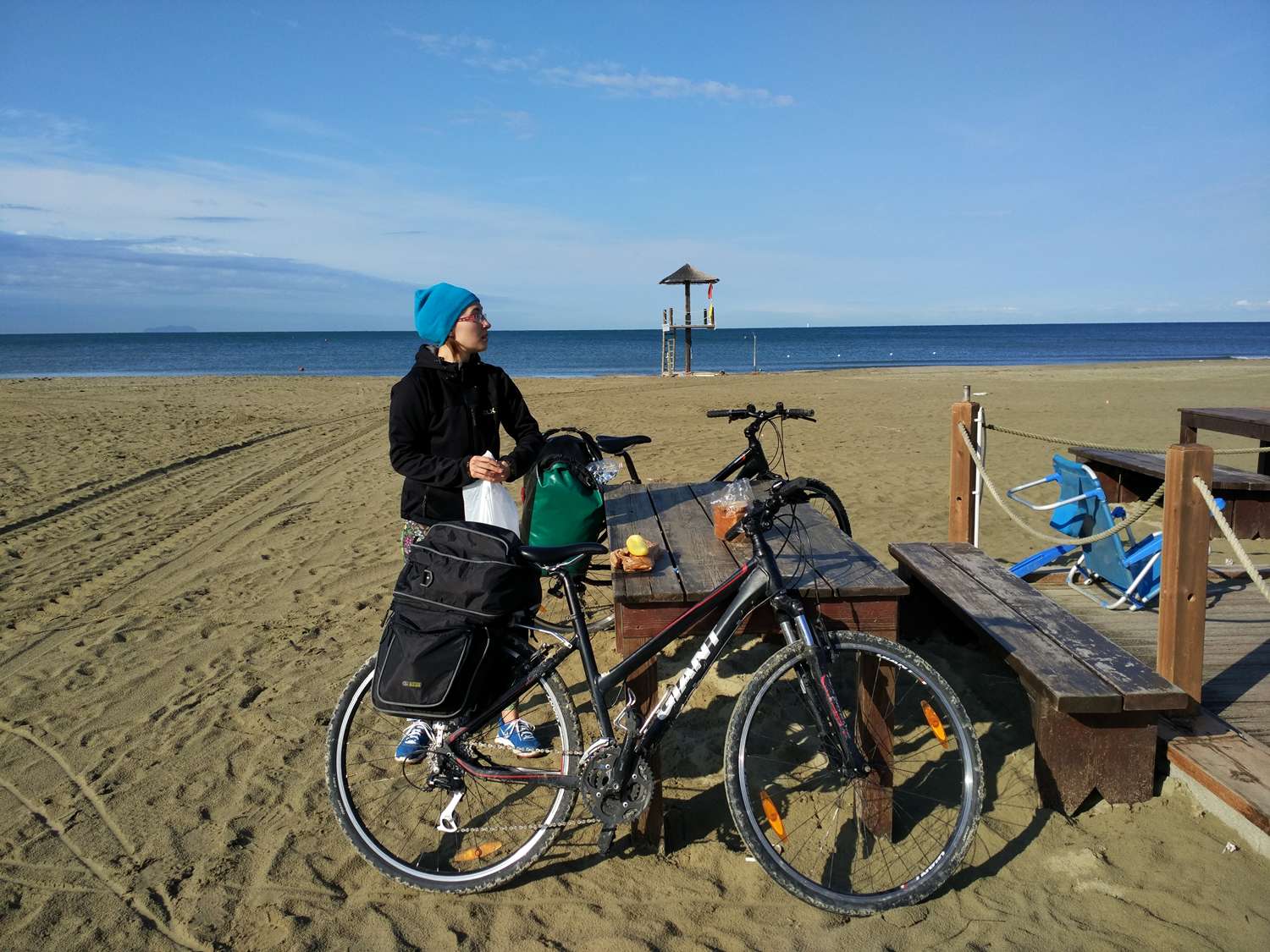 rowerem po Toskani piza nocleg na plazy